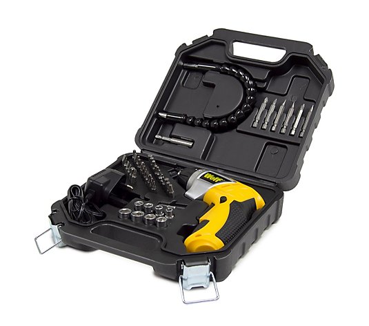 Wolf 3.6v Cordless Lithium Ion Screwdriver with 45 Accessories