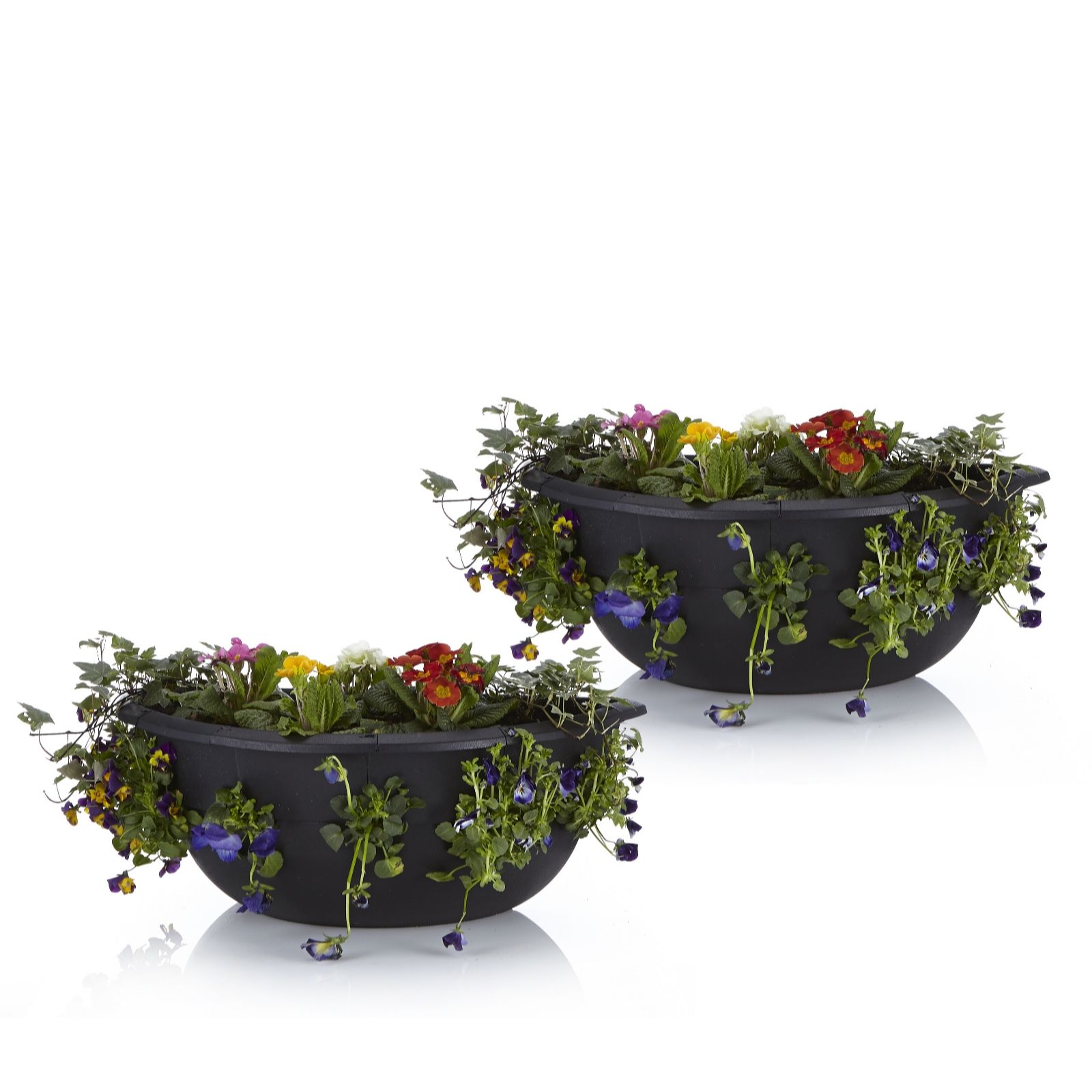 Set of 2 Easyfill 59cm Wall Basket Planters QVC UK