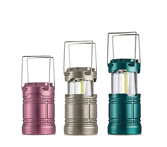 Securebrite Set of 3 358 Lumen COB LED Pop Up Lanterns