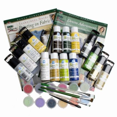 Donna Dewberry One Stroke Fabric Techniques Kit with Paints Br - QVC UK