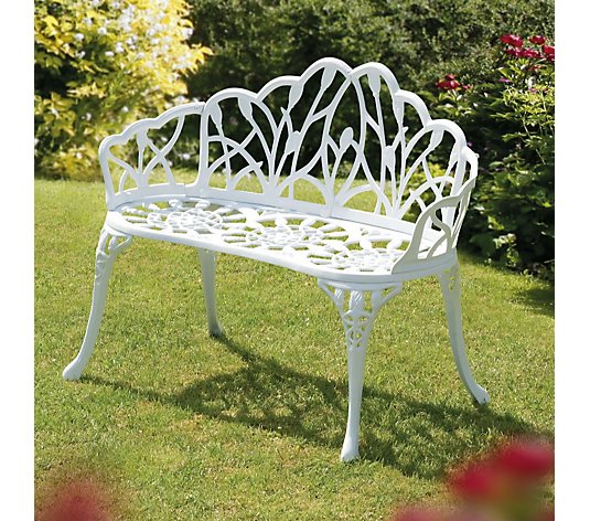 Sun Time 95cm Perth White Metal Garden, Qvc Uk Outdoor Furniture