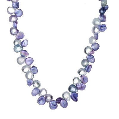 Honora 7-8mm CFW Keishi Pearl & Gemstone 45cm Necklace Sterlin - QVC UK