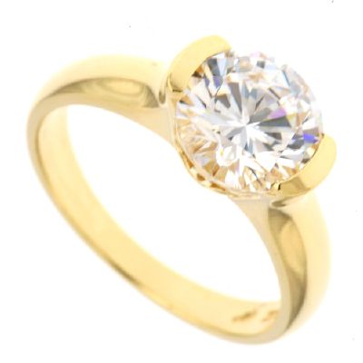 Diamonique Veronese 3ct tw Solitaire Ring Sterling Silver - QVC UK