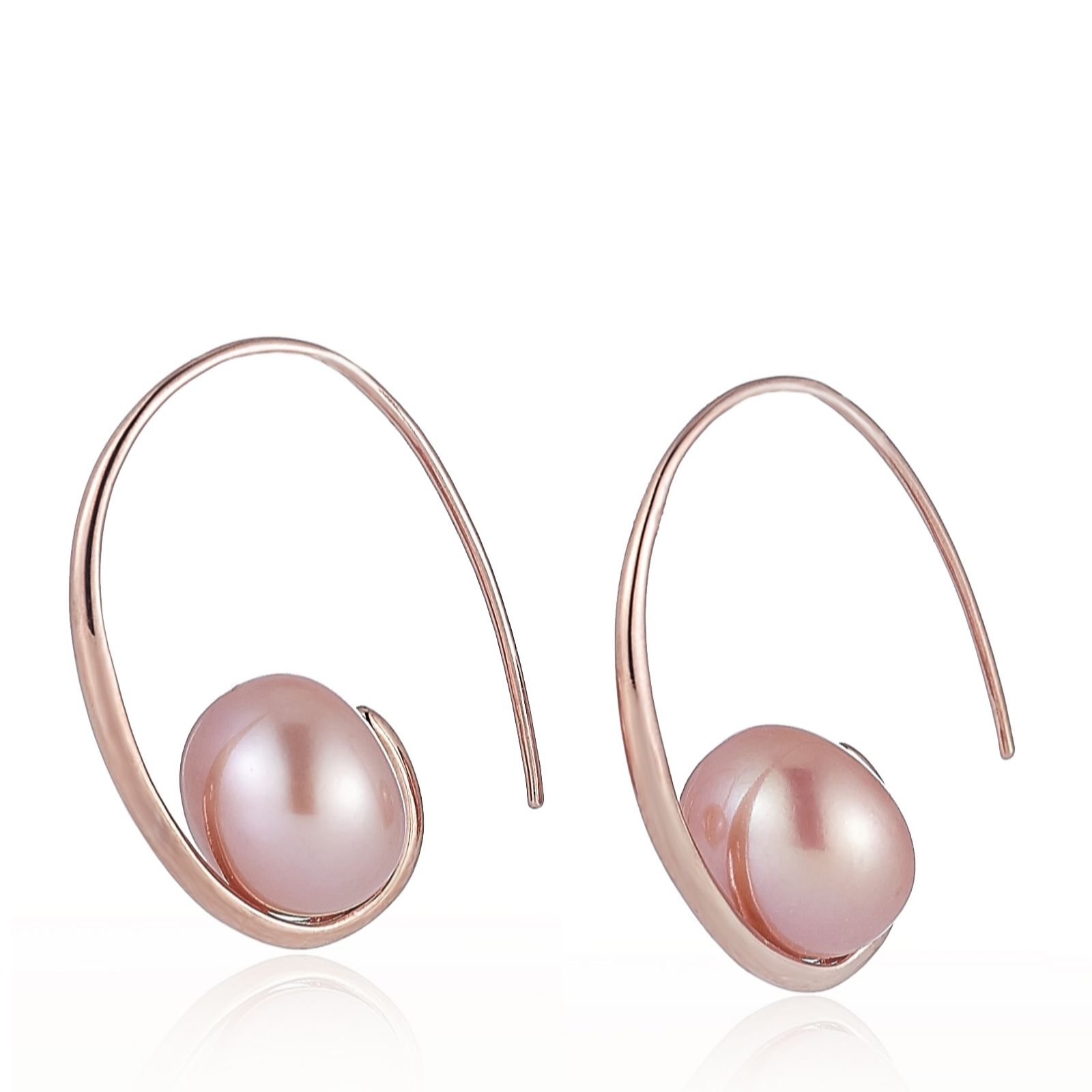 Outlet Honora 10-10.5mm Cultured Pearl Embrace Earrings - QVC UK