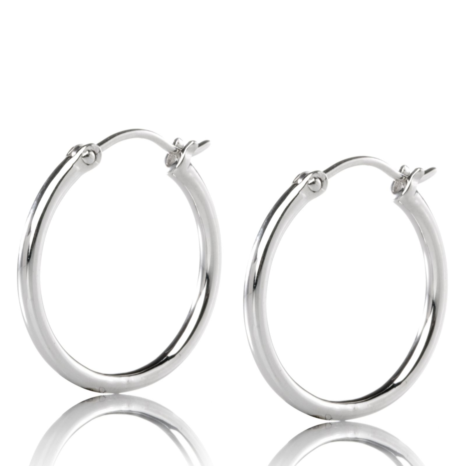 Palladium hoop sale earrings