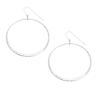 RLM Studio Gypsy Hammered Hoop Earrings Sterling Silver - QVC UK