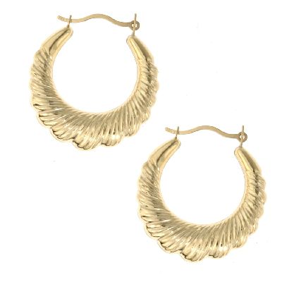 9 carat gold hot sale creole earrings