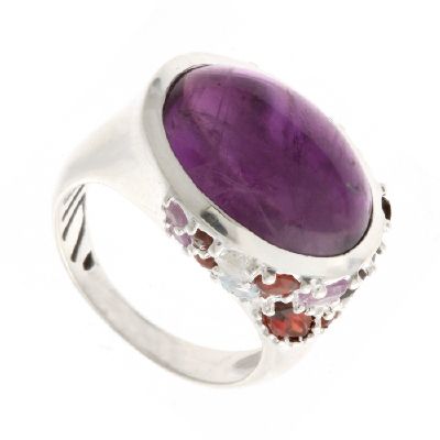Chateau D'Argent Gemset Signature Ring Sterling Silver - QVC UK