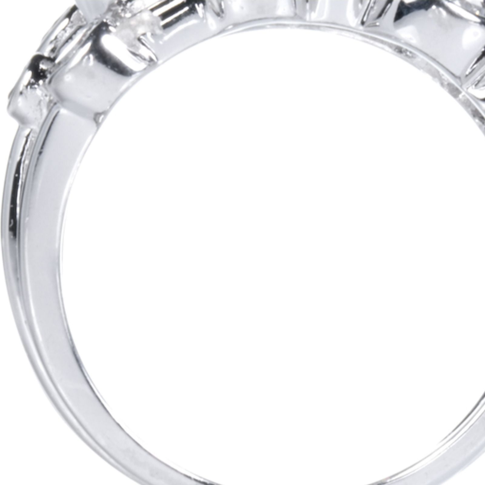 Epiphany Platinum Clad Diamonique SS 2ct tw Bezel Scatter Ring
