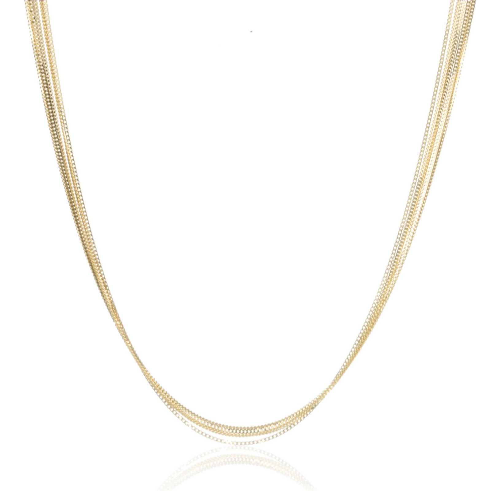 Veronese Multi Strand Chain 45cm Necklace Sterling Silver - QVC UK