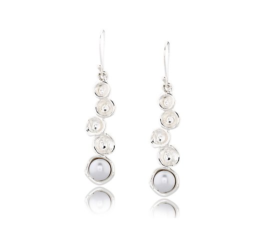 Hagit Gorali CFW Pearl Drop Earrings Sterling Silver - QVC UK