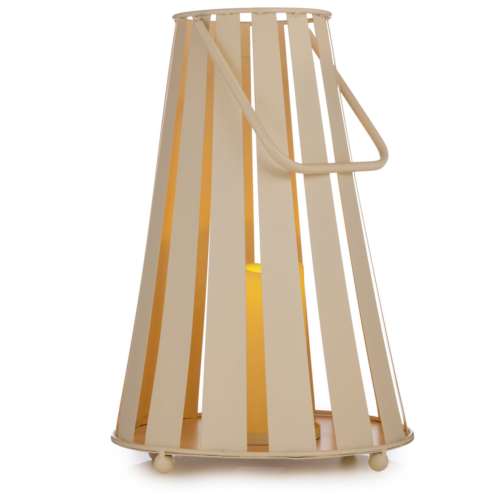 abode Flared Metal Lantern with LED Candle 47cm