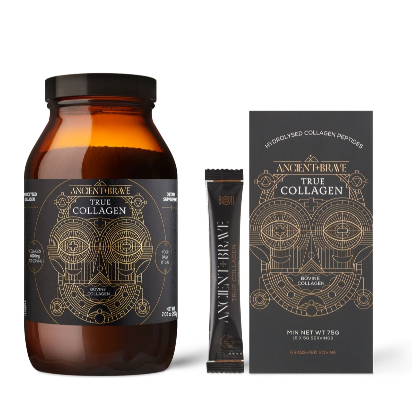 Ancient + Brave True Collagen Jar 200g & 15 x Sachets