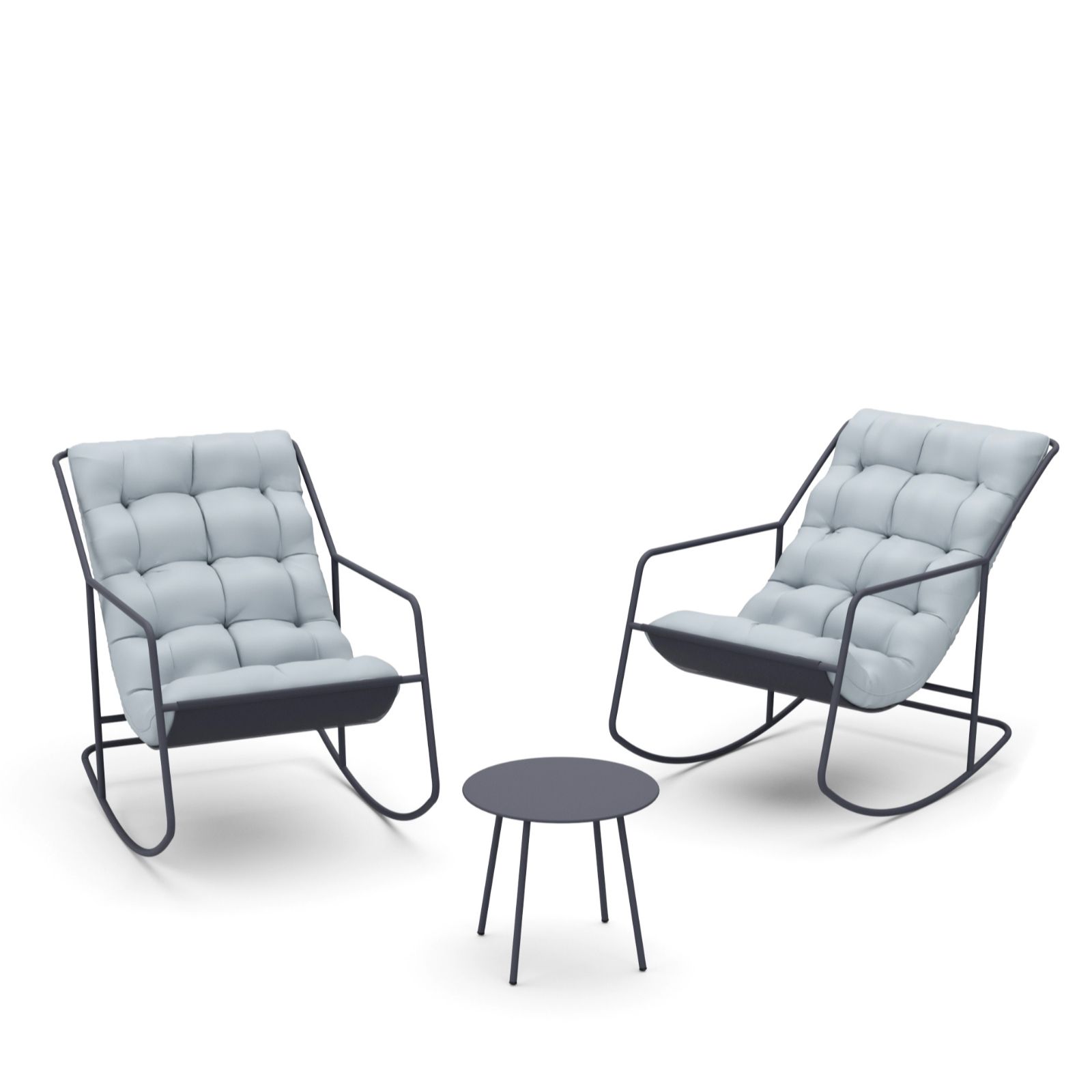 Outlet Garden Stories Ultra Comfort Padded Rocking Bistro Set