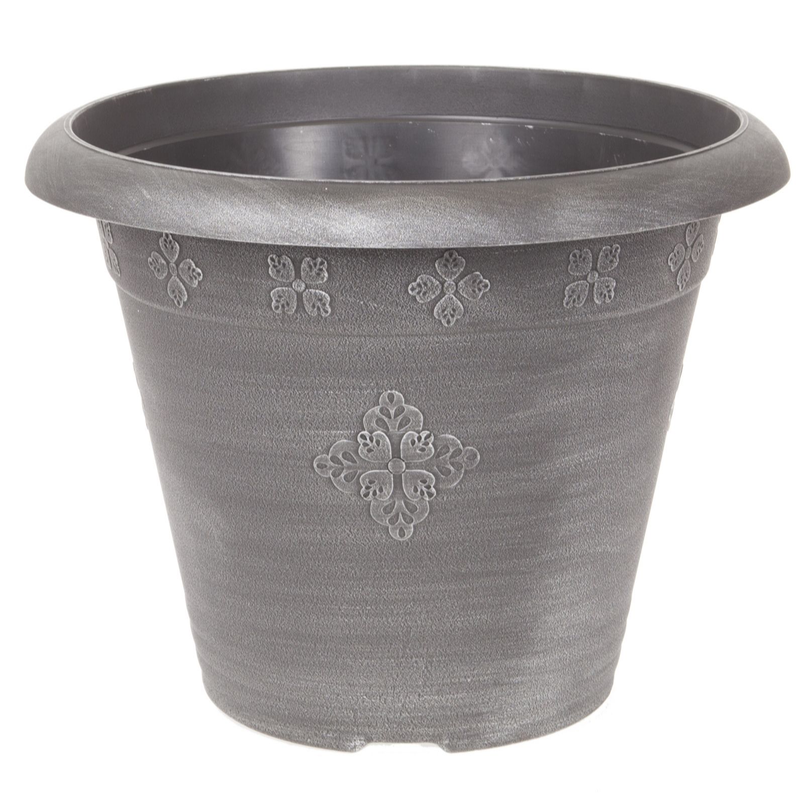 YouGarden Medley Silver Round Planters 36cm diameter x 2
