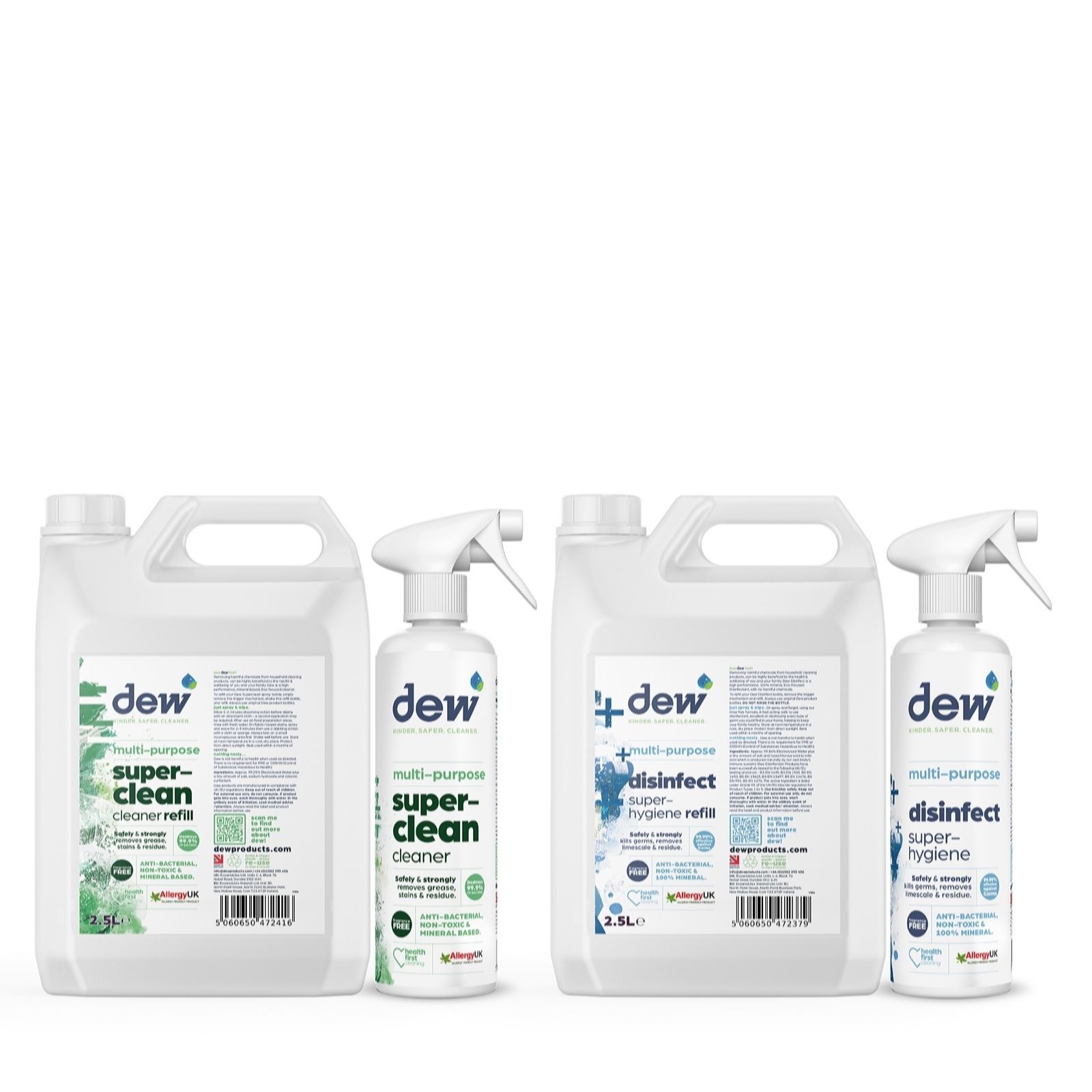 Dew SuperClean + Disinfect Indoor Outdoor Refill Cleaning Bundle