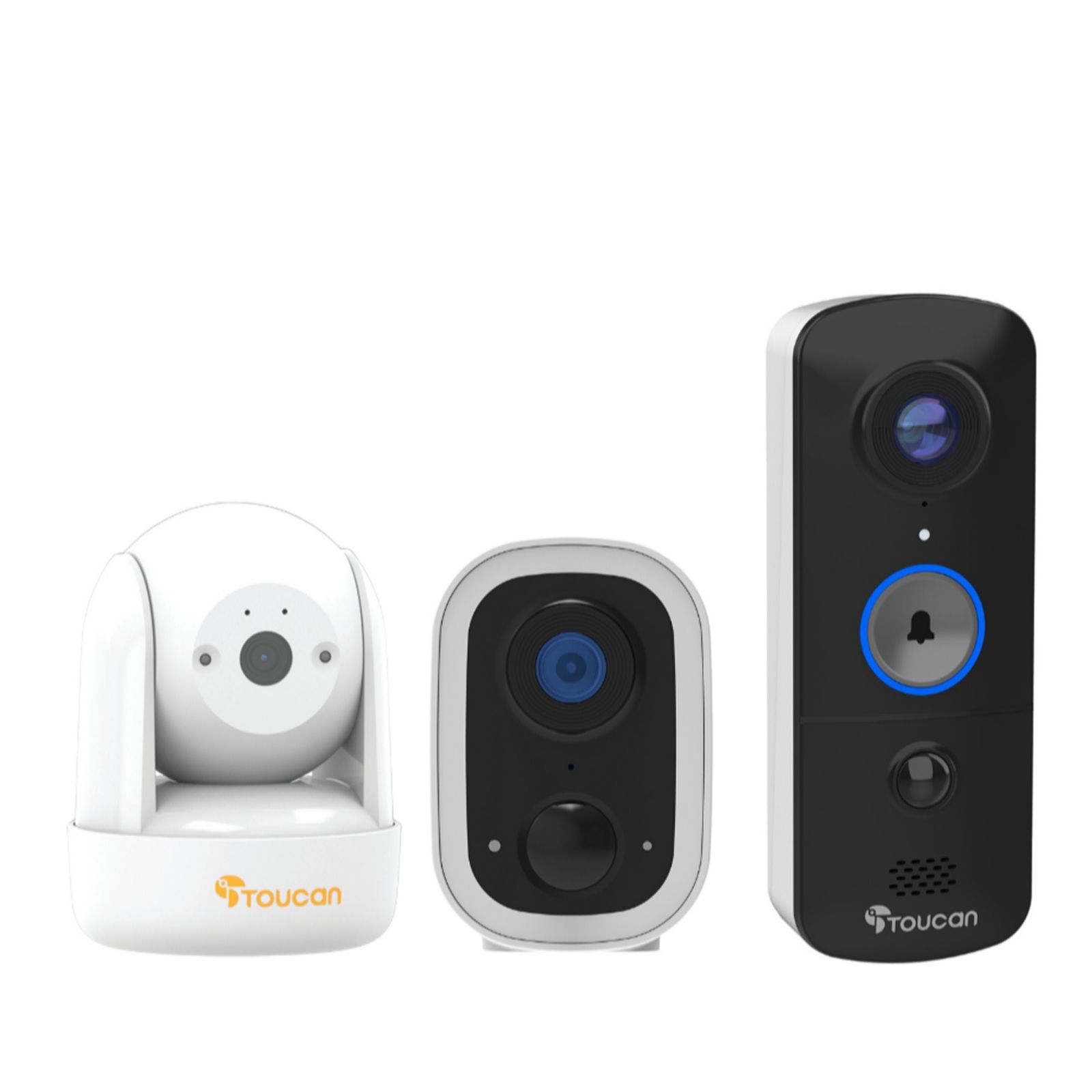 Toucan Complete Security Bundle Video Doorbell Indoor Outdoor Security Cameras