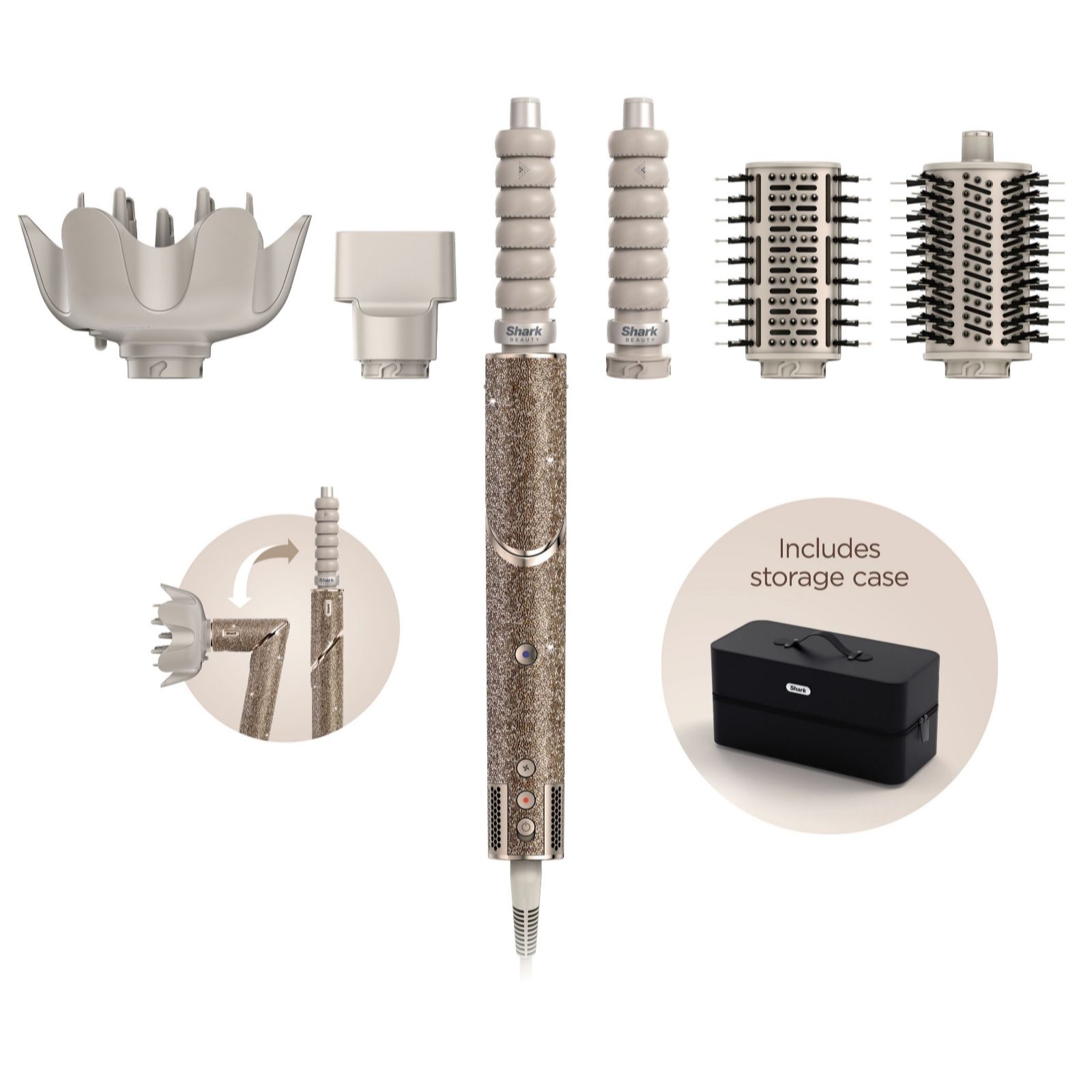 Shark FlexStyle Sparkle Gold Diamond Limited Edition Air Styler & Dryer