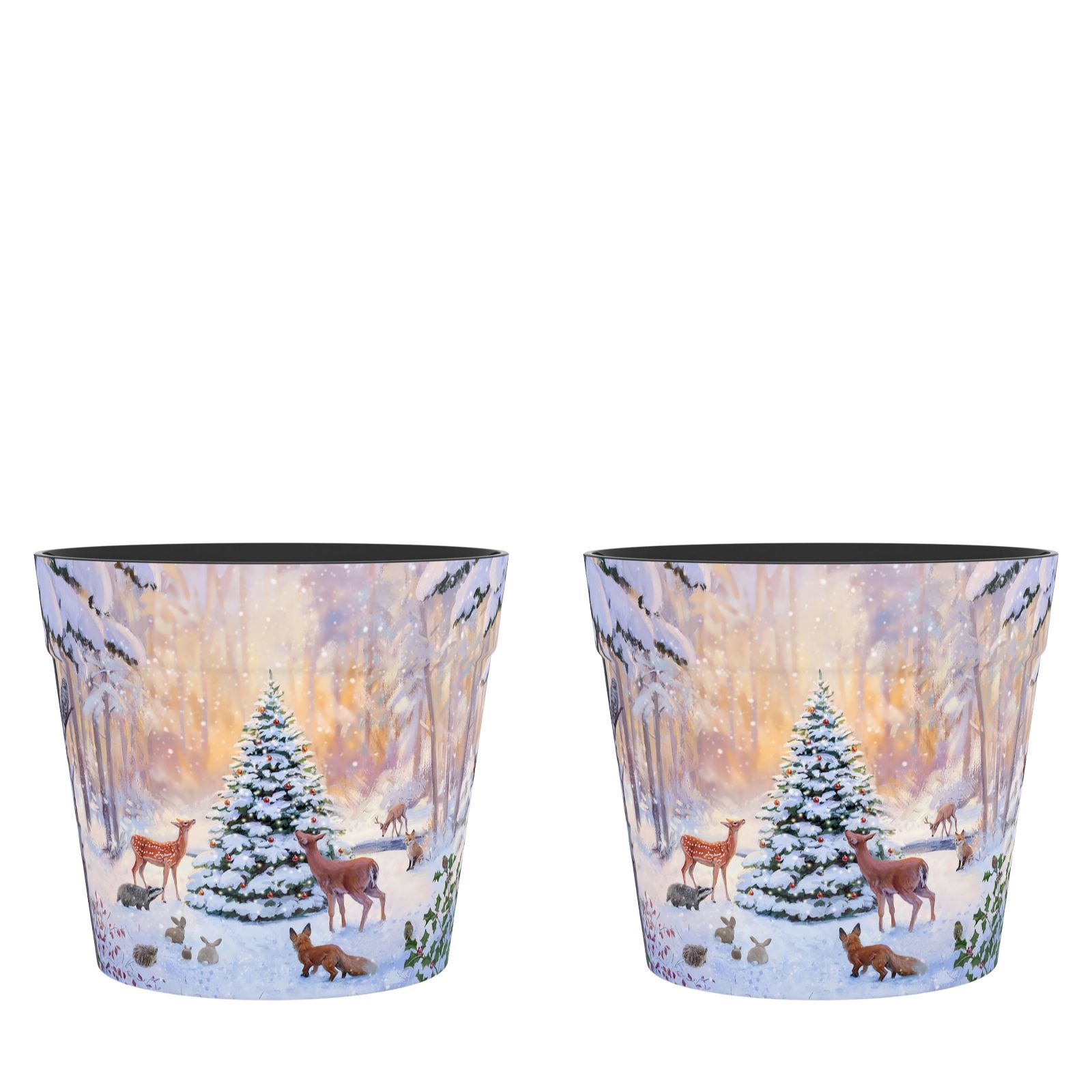 Plants2Gardens Christmas Pot Cover Pair