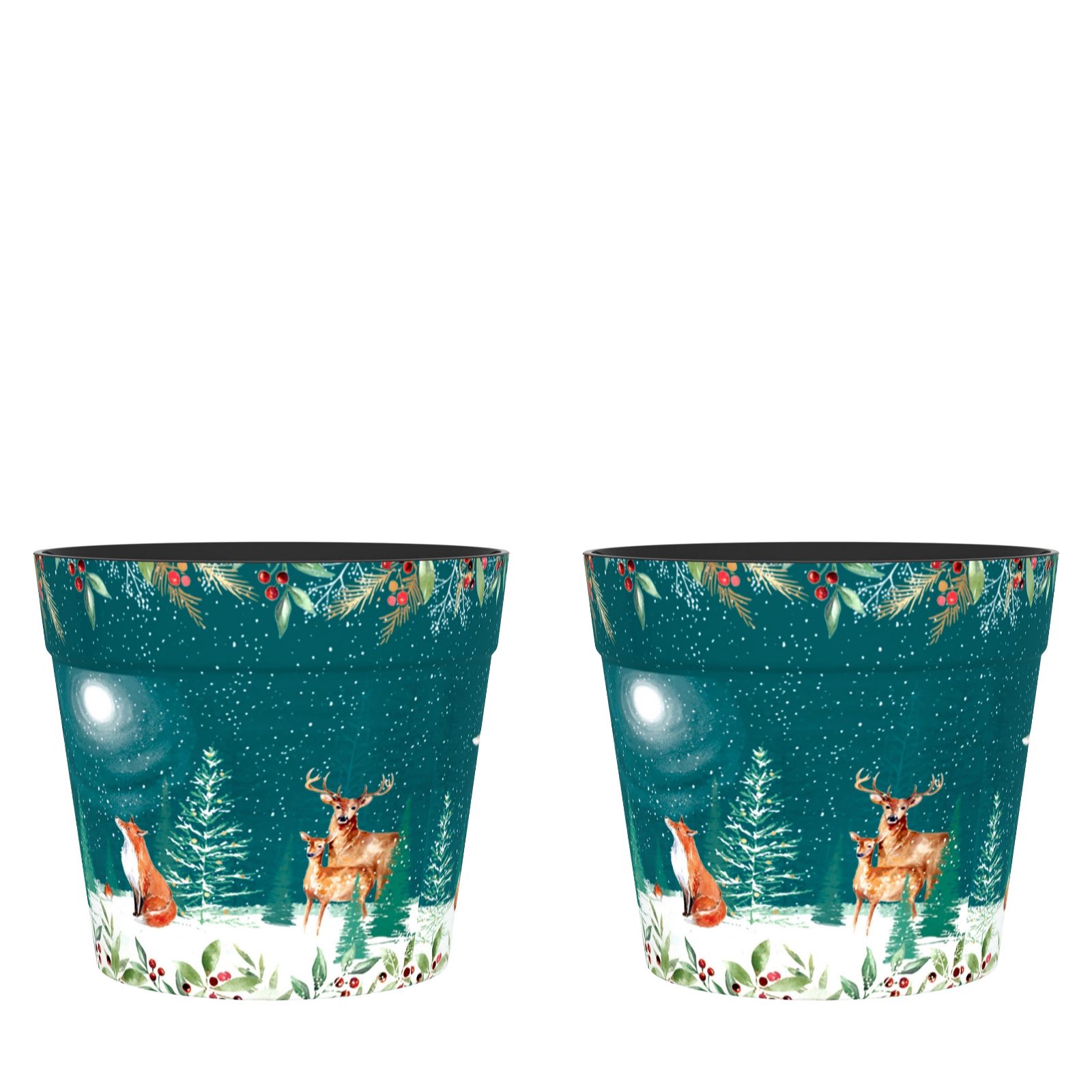 Plants2Gardens Christmas Pot Cover Pair