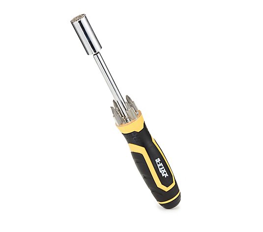 Outlet 7 in 1 LED Ratcheting Screwdriver with Magic Socket