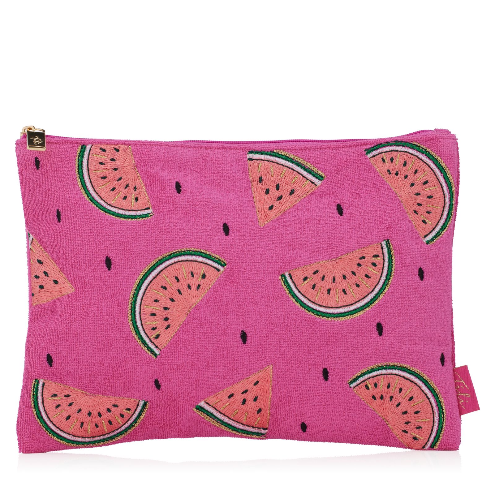 Tili Embroidered Towelling Pouch