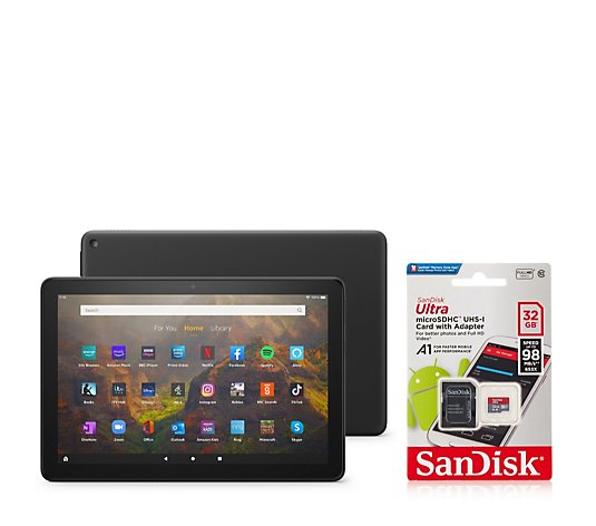 Amazon Fire HD10 Tablet 10.1" FHD Display, SD Card Caseable Voucher with Ads