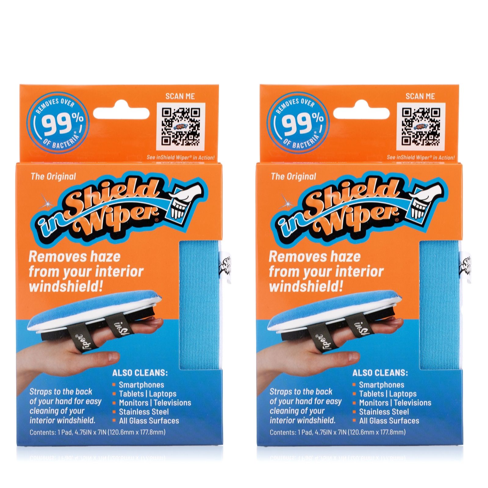 inShield Wiper Set of 2 Multi-Use Microfibre Cleansers