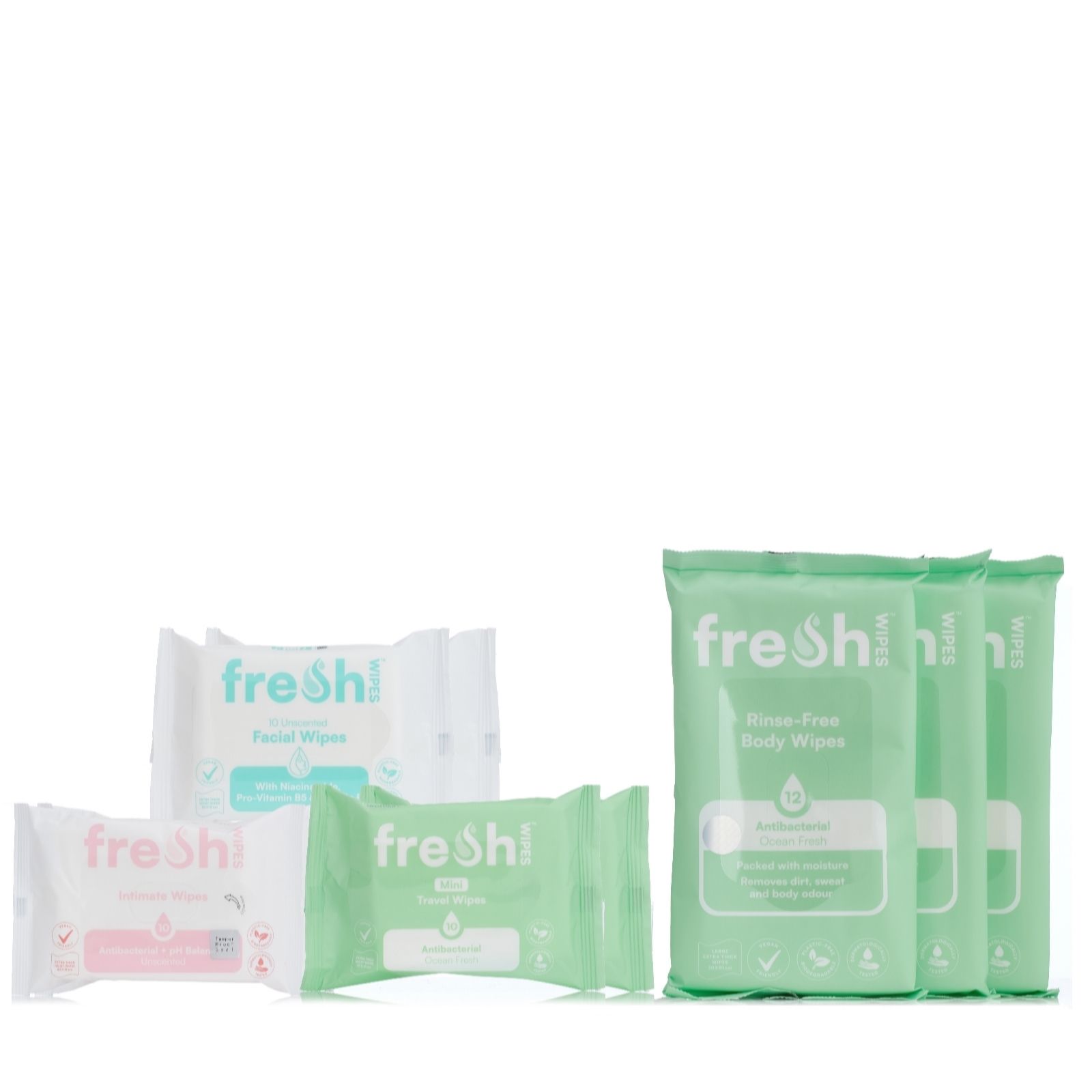FreshWipes Top to Toe Complete Wipes Collection Set of 9 Packs