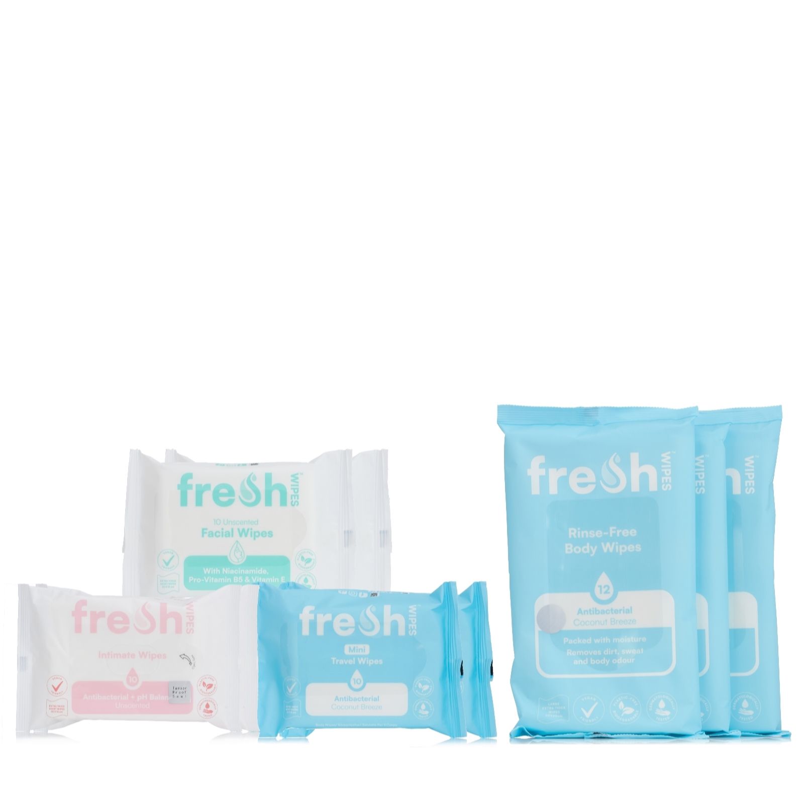 FreshWipes Top to Toe Complete Wipes Collection Set of 9 Packs