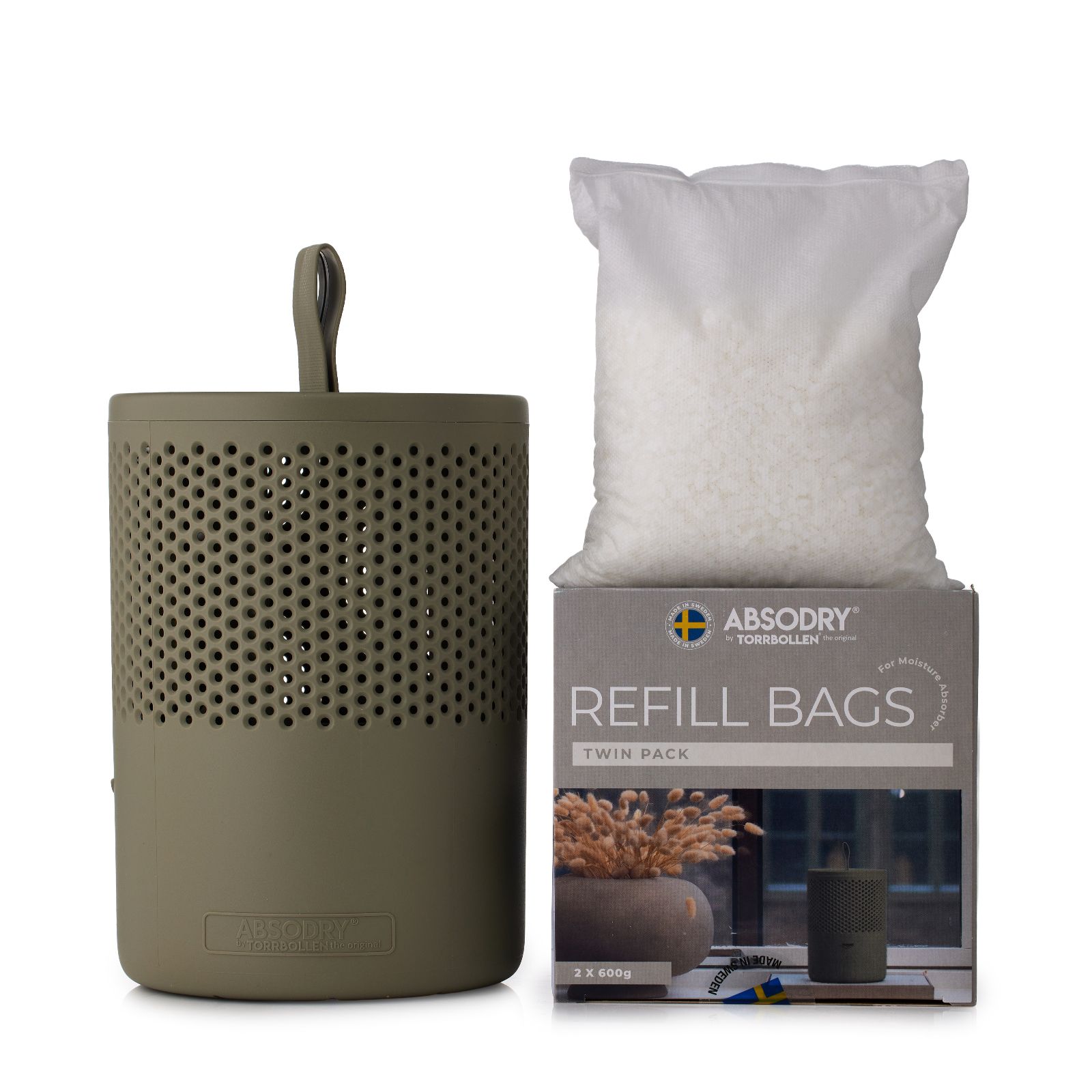 Absodry Duo Family Moisture Absorber Series 6 with 2 x 600g Refill Bags