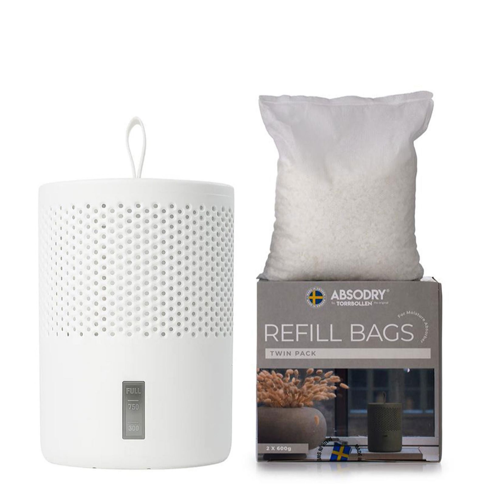 Absodry Duo Family Moisture Absorber Series 6 with 2 x 600g Refill Bags