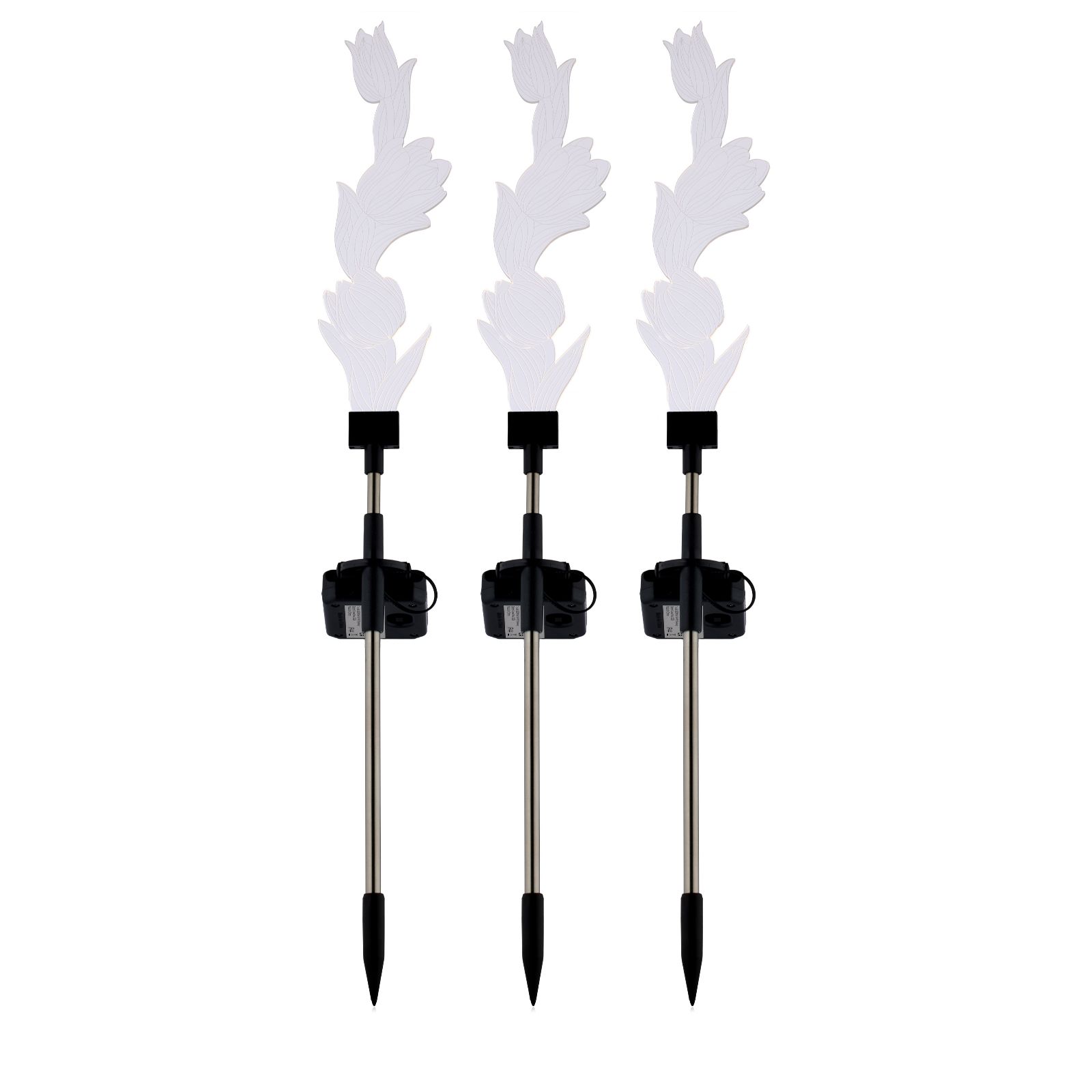 Outlet Garden Stories Set of 3 Acrylic Solar Stake Lights