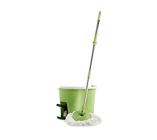 Spin Mop Bucket System with 2 Microfibre Heads