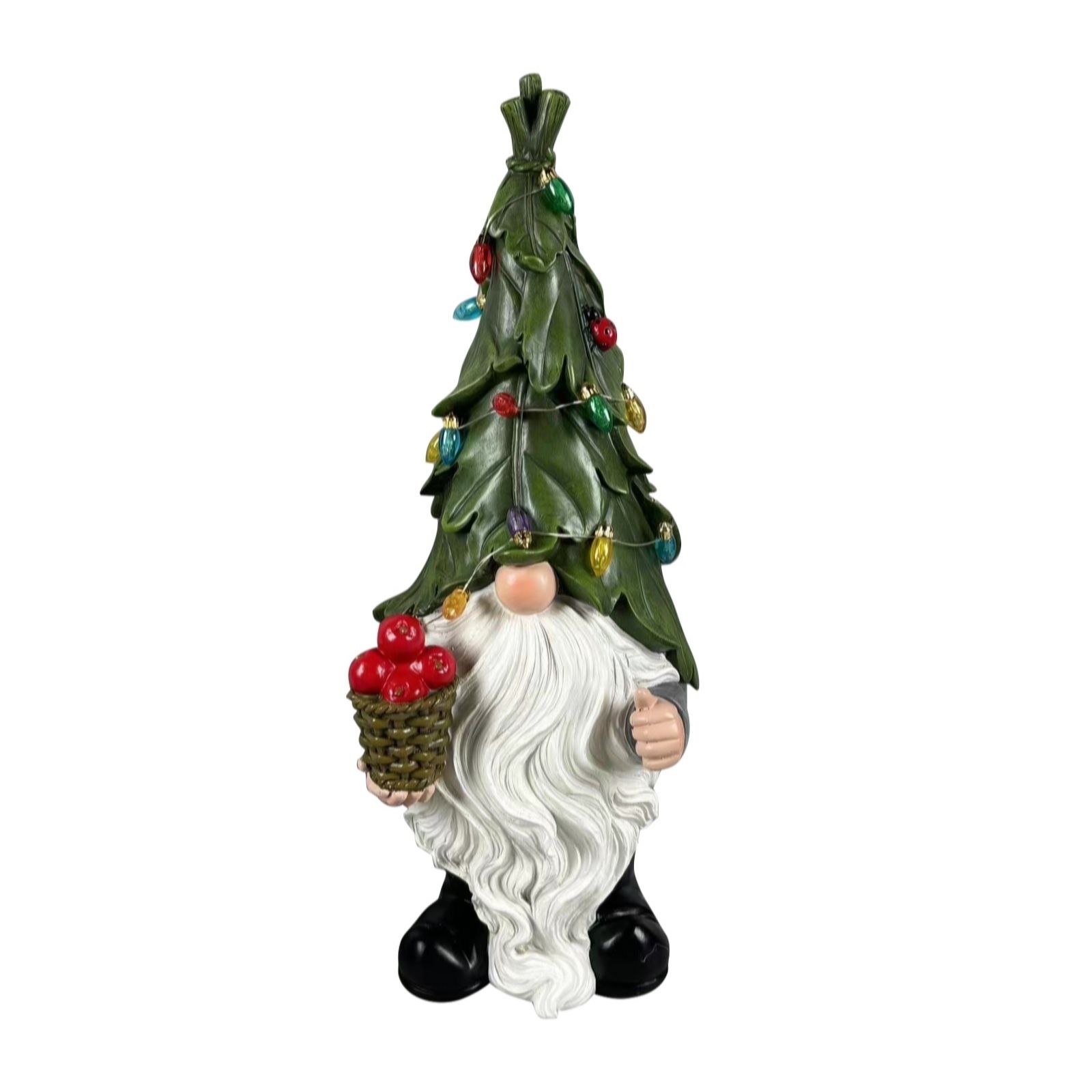 Outlet Garden Reflections Solar Pre-Lit Christmas Gnome with Basket