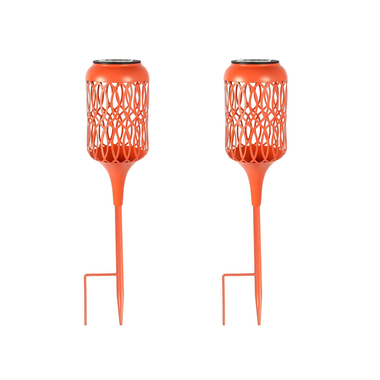 Garden Stories Set of 2 Large Metal Solar Pathway Lights