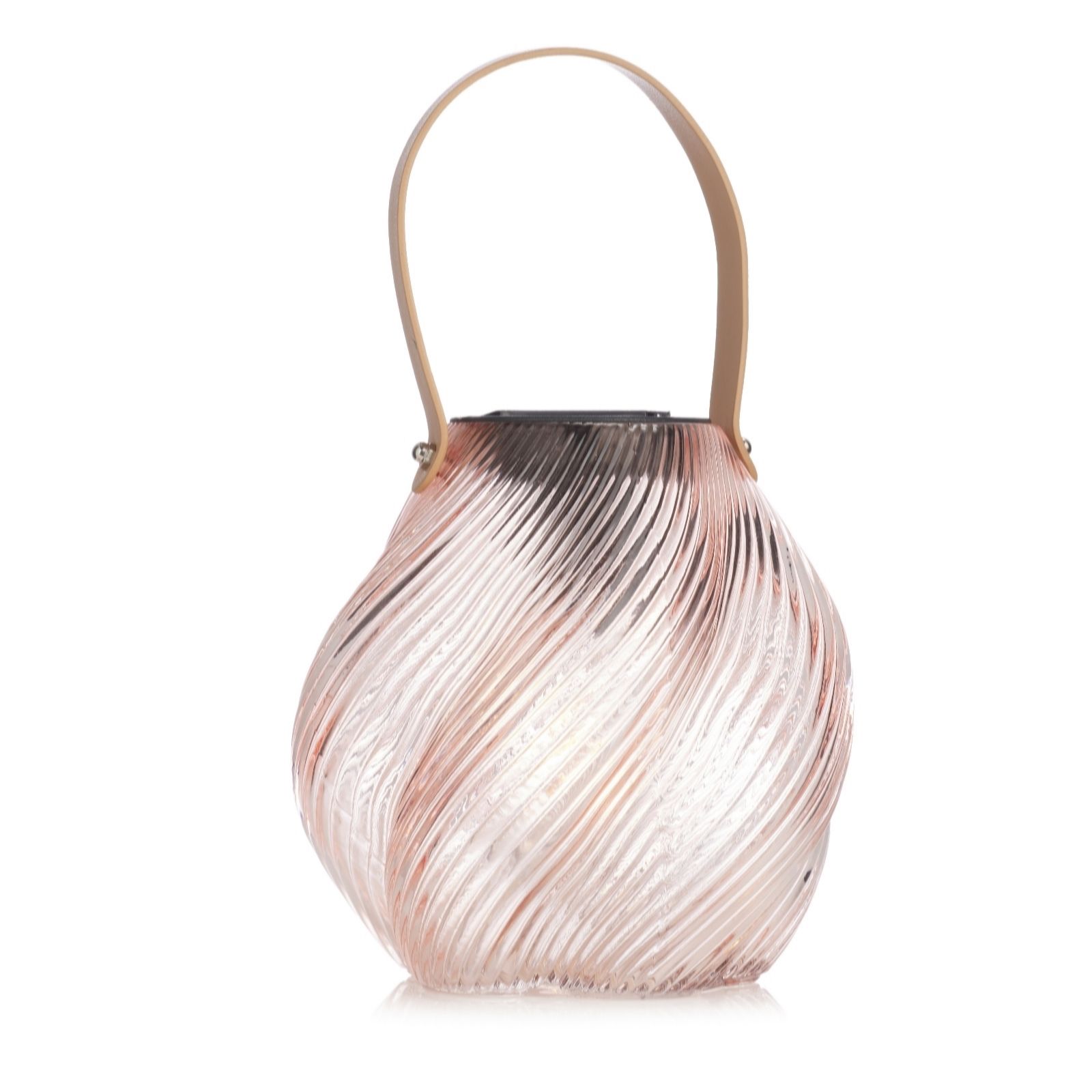 Outlet Garden Reflections Sorbet Collection Floral Swirl Solar Glass Lantern