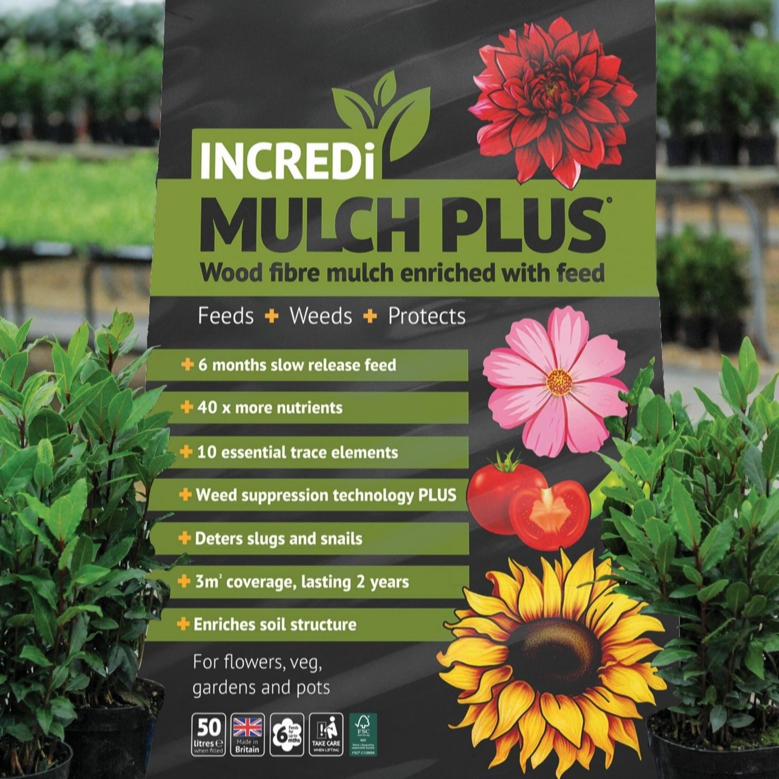 Thompson & Morgan Incredimulch Plus 50 Litre Bag