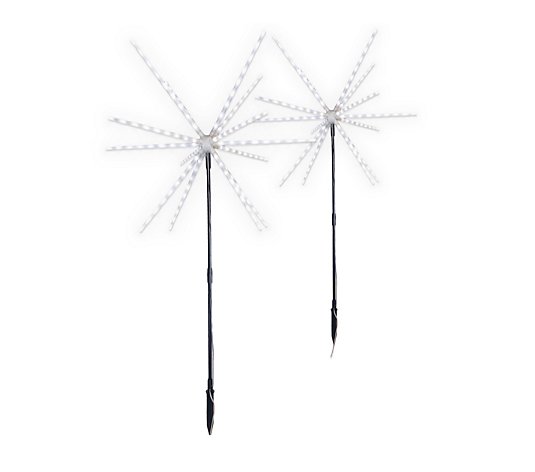 Pacific Accents Set of 2 LED Sparkler Lights with Timer & Remote
