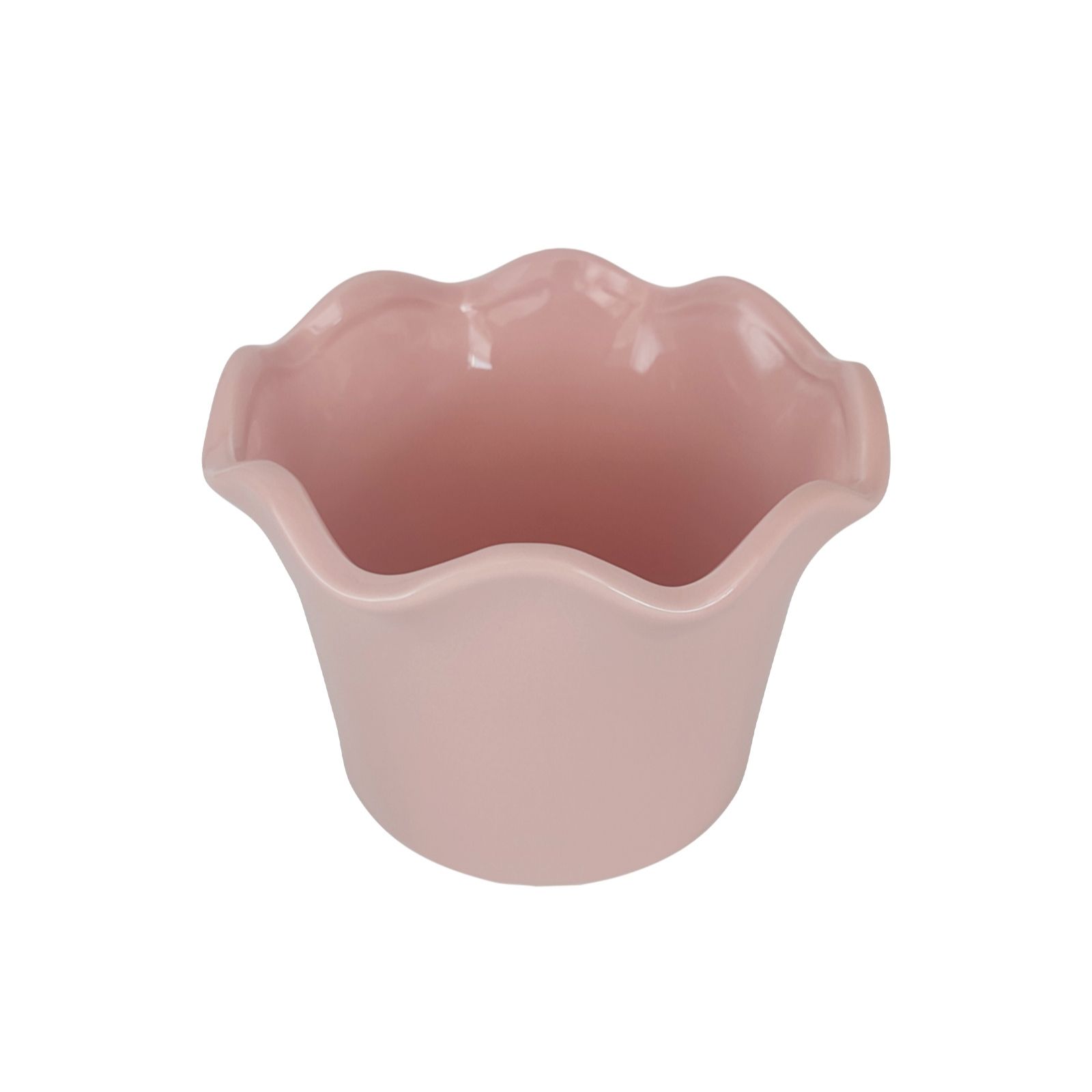 Garden Stories Sorbet Collection Small 13.5cm Ceramic Scalloped Planter