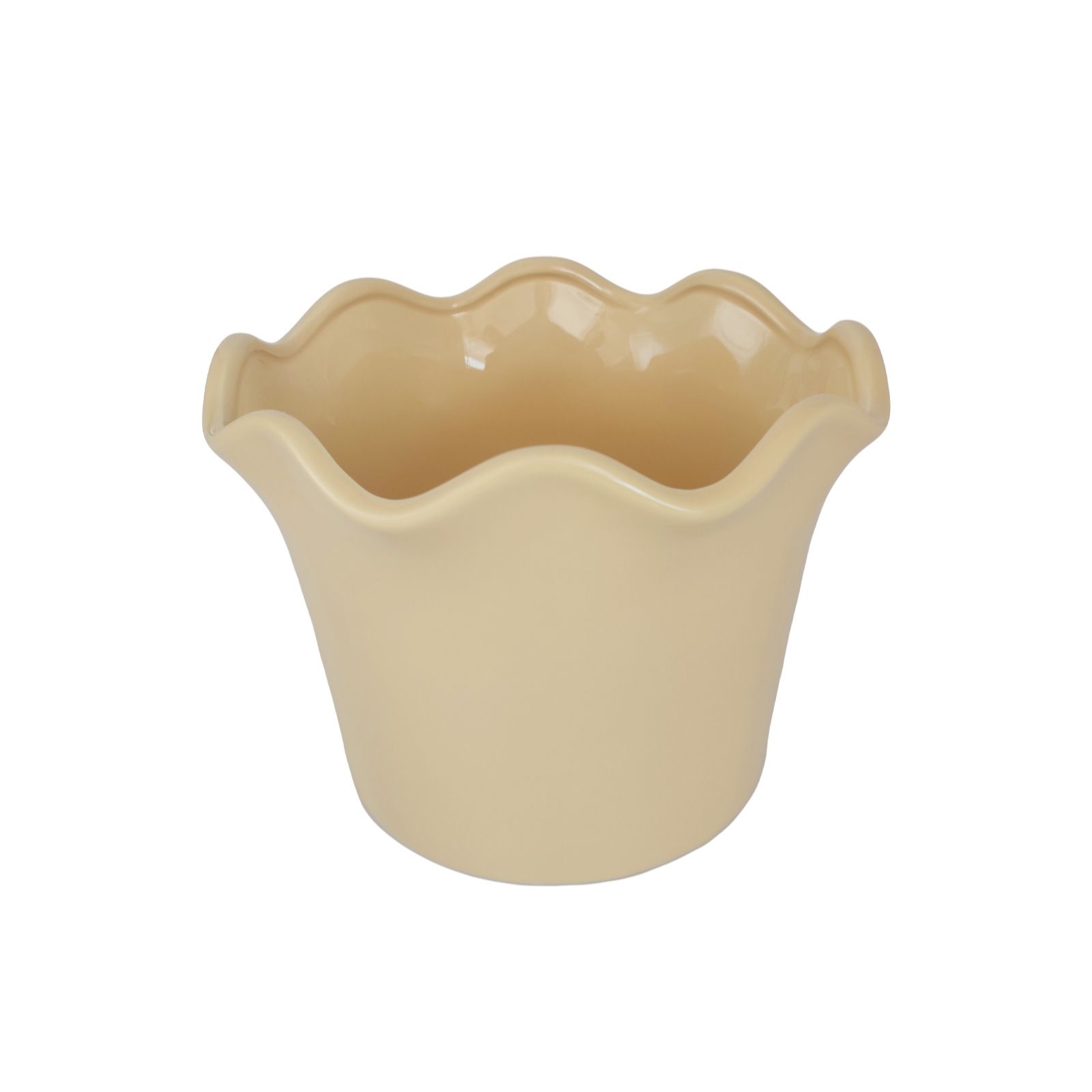Garden Stories Sorbet Collection Medium 17cm Ceramic Scalloped Planter