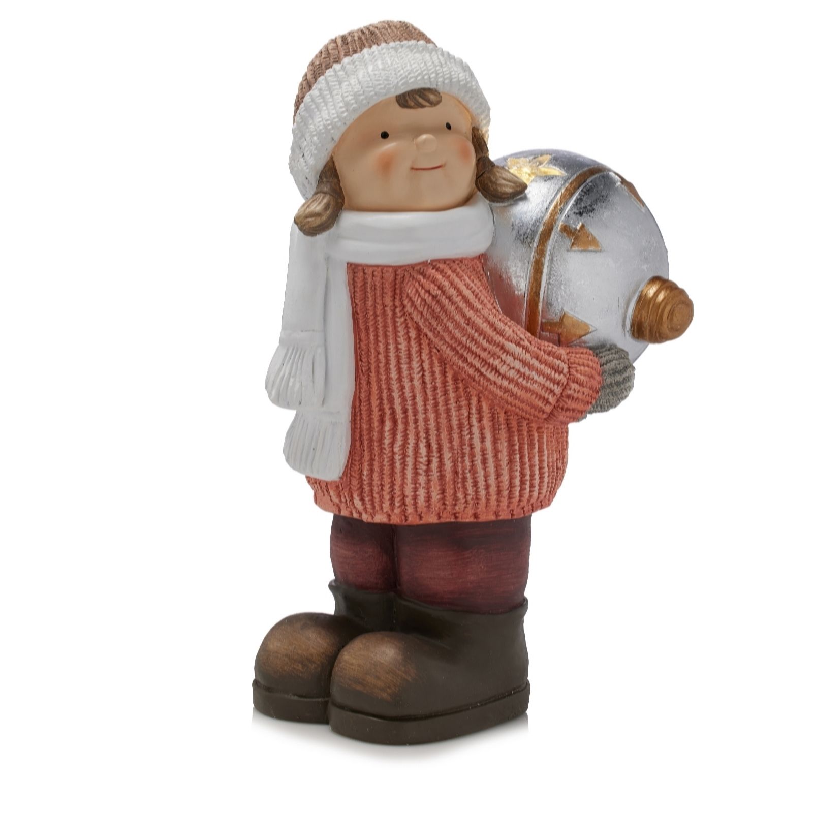Outlet Garden Reflections Winter Figure Carrying LED Bauble on