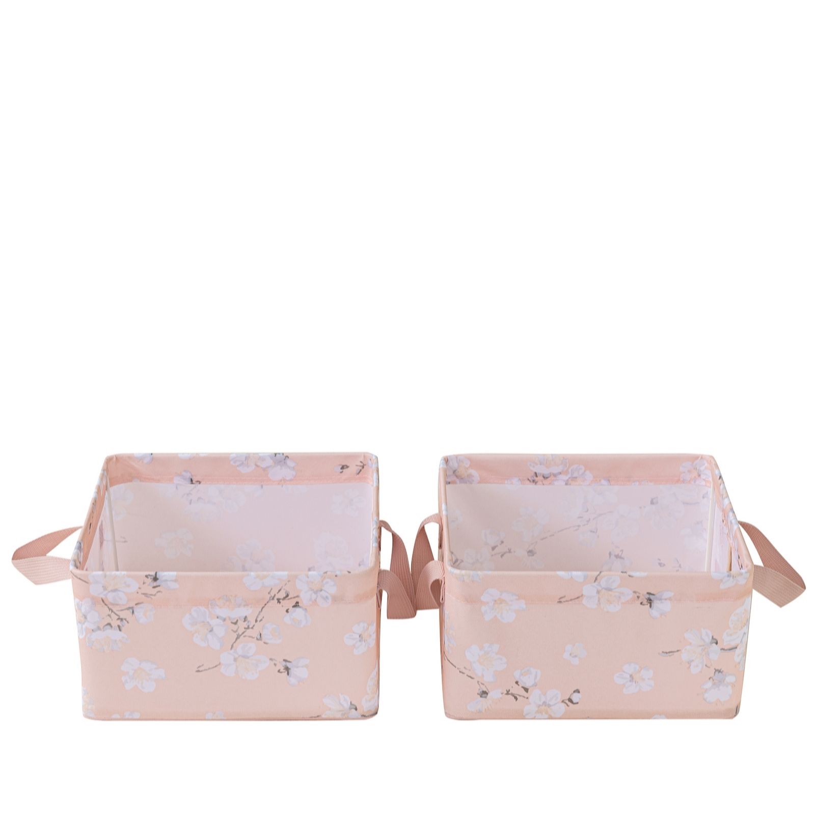 Periea Set of 2 Square Wipe Clean Collapsible Storage Baskets