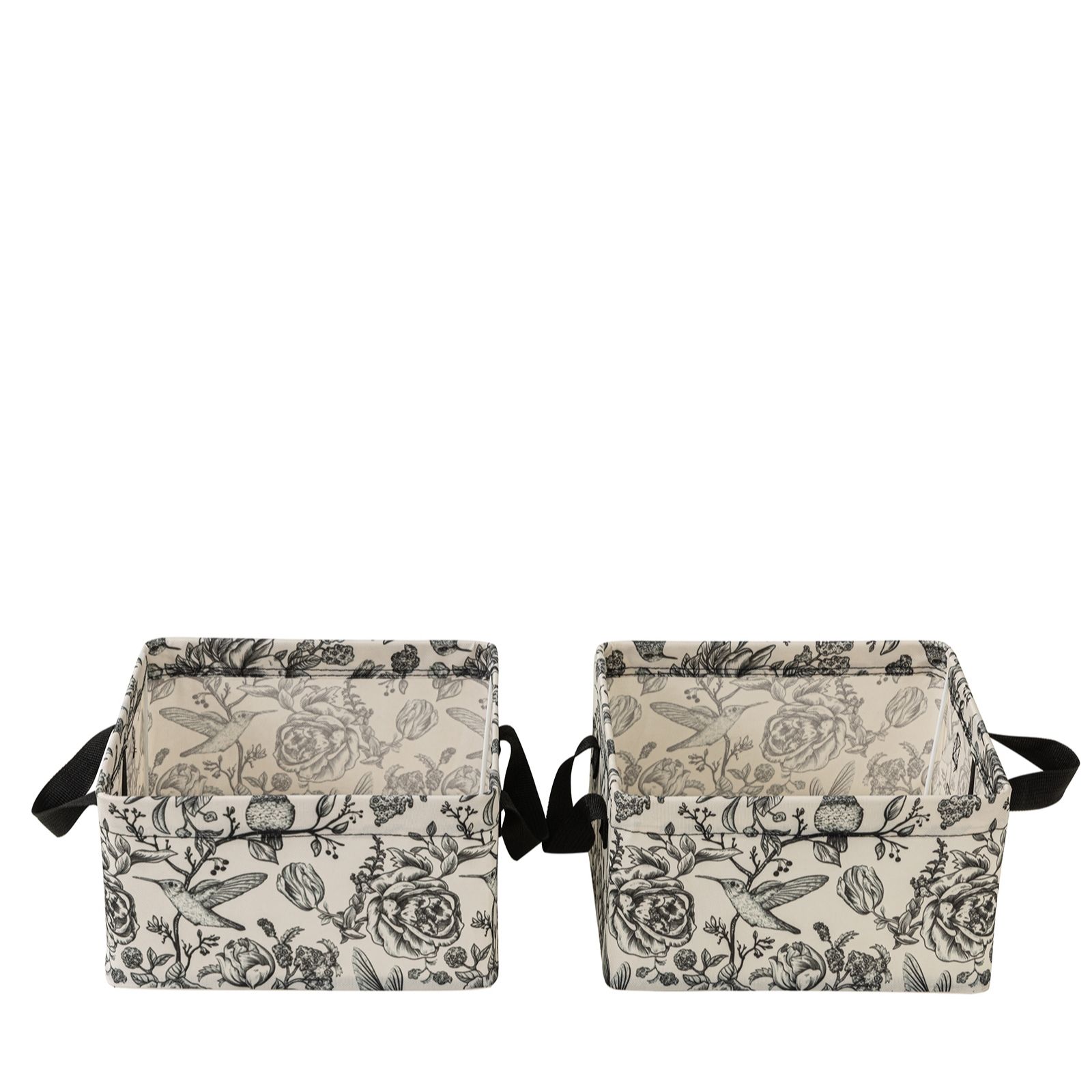 Periea Set of 2 Square Wipe Clean Collapsible Storage Baskets