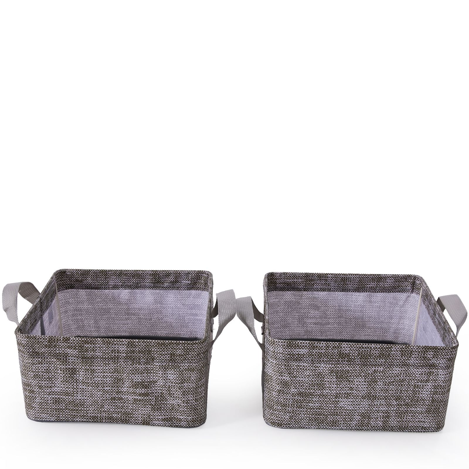 Periea Set of 2 Square Wipe Clean Collapsible Storage Baskets