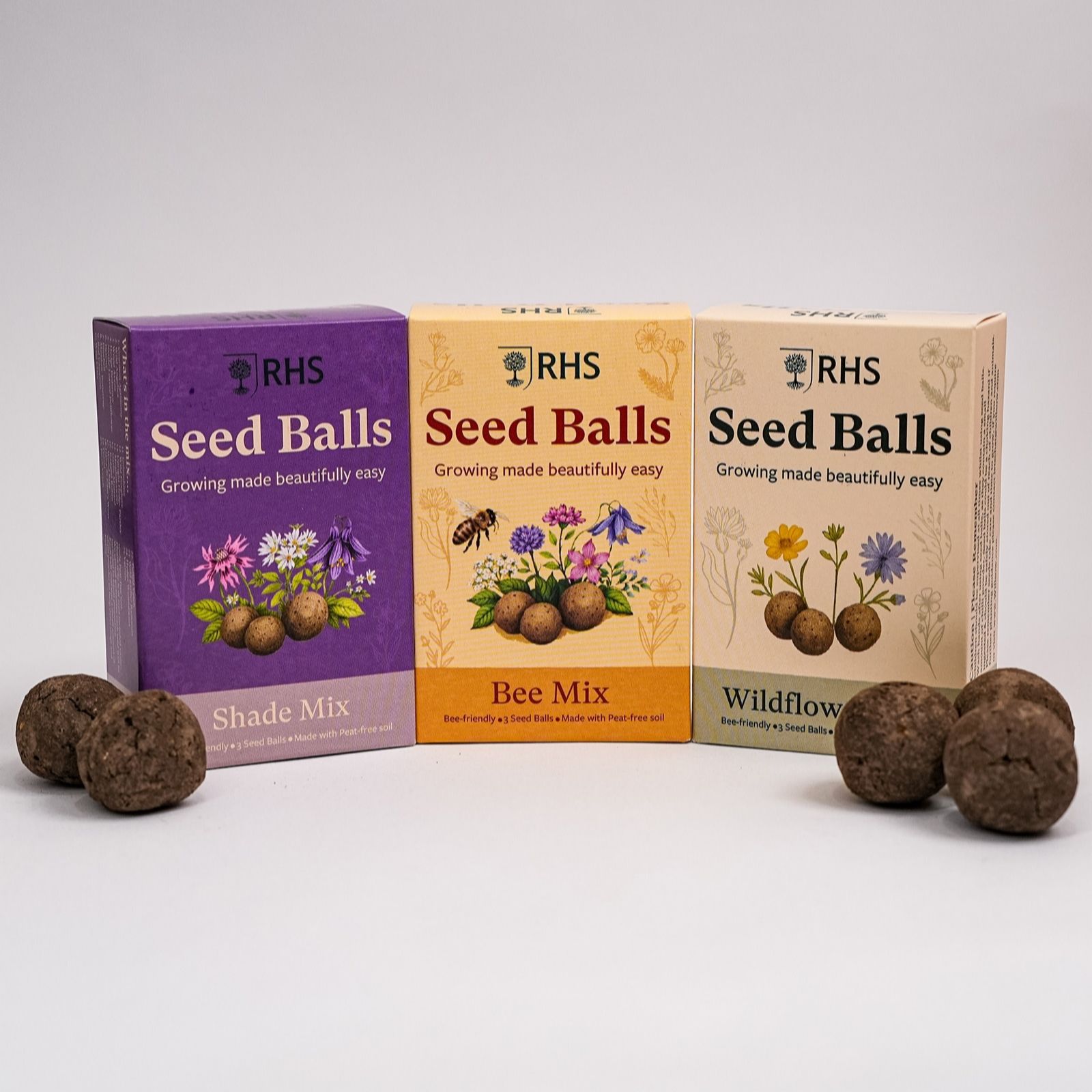 Willsow RHS Seed Ball Bundle Wildflower, Bee & Shade Mix