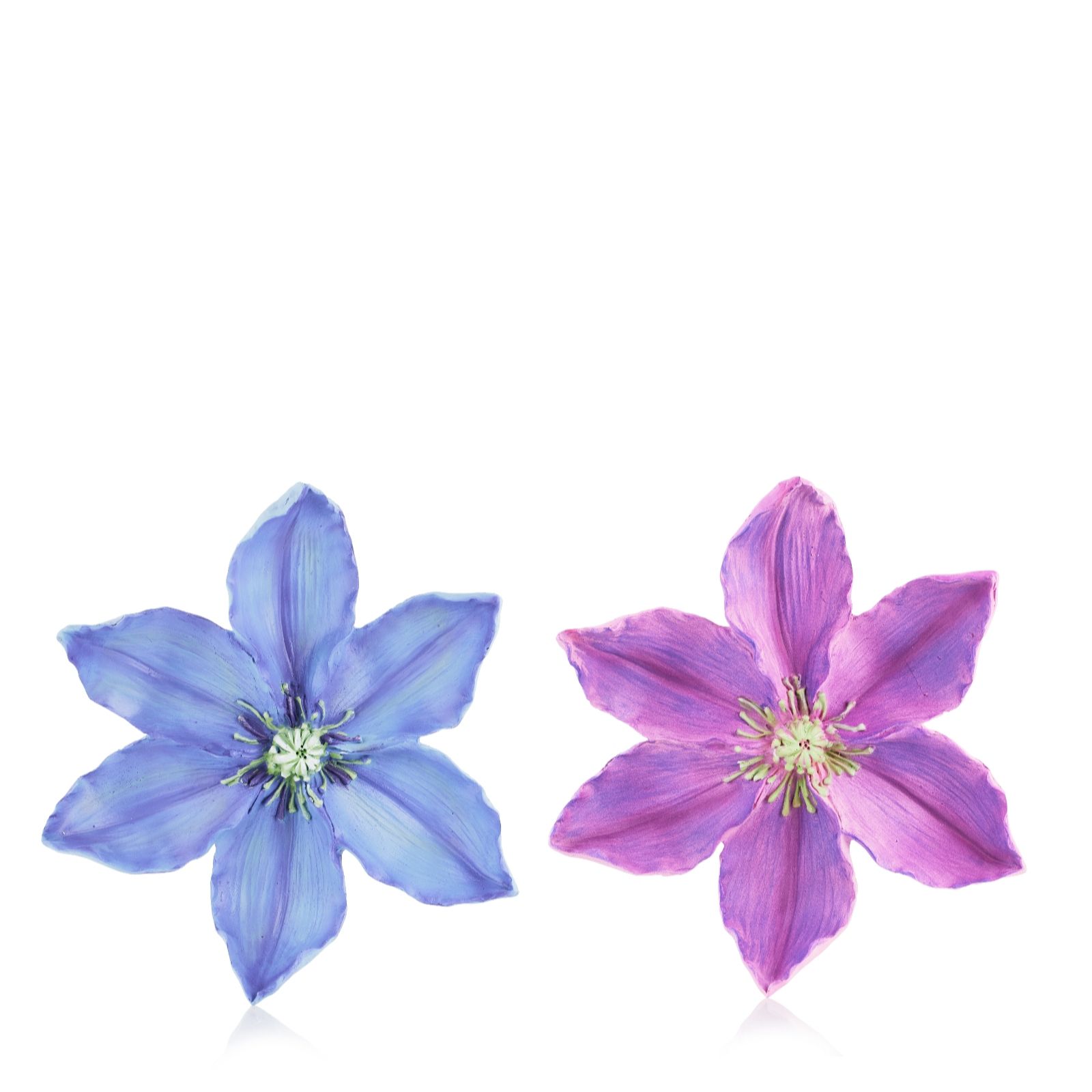 My Garden Stories Set of 2 Wall Flower Hangings QVC UK