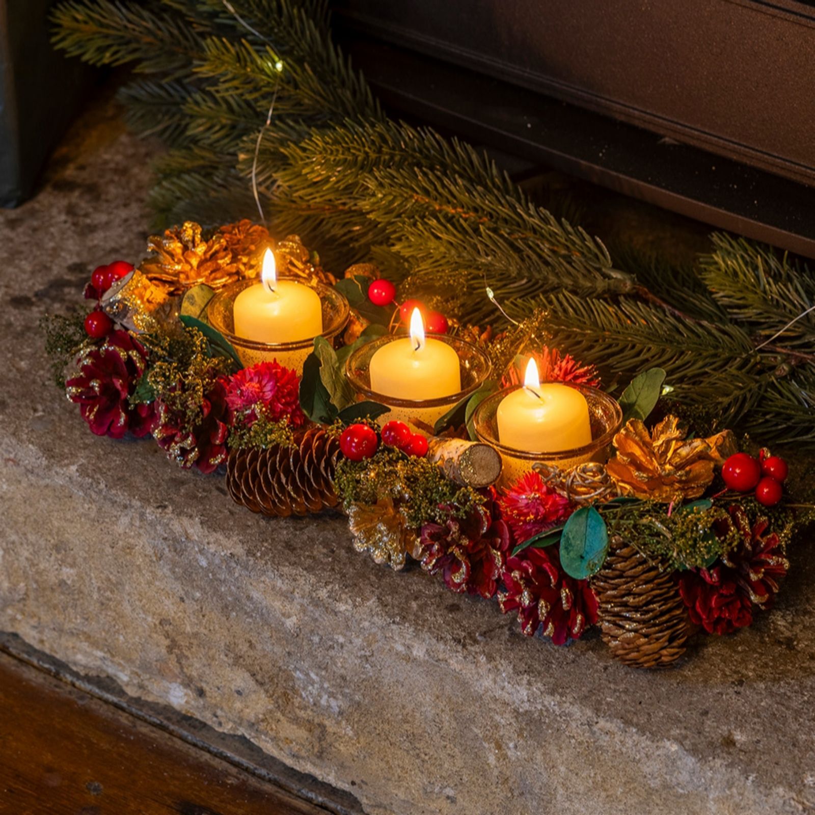 YouGarden Three Kings Trio Candle Holder - 36cm