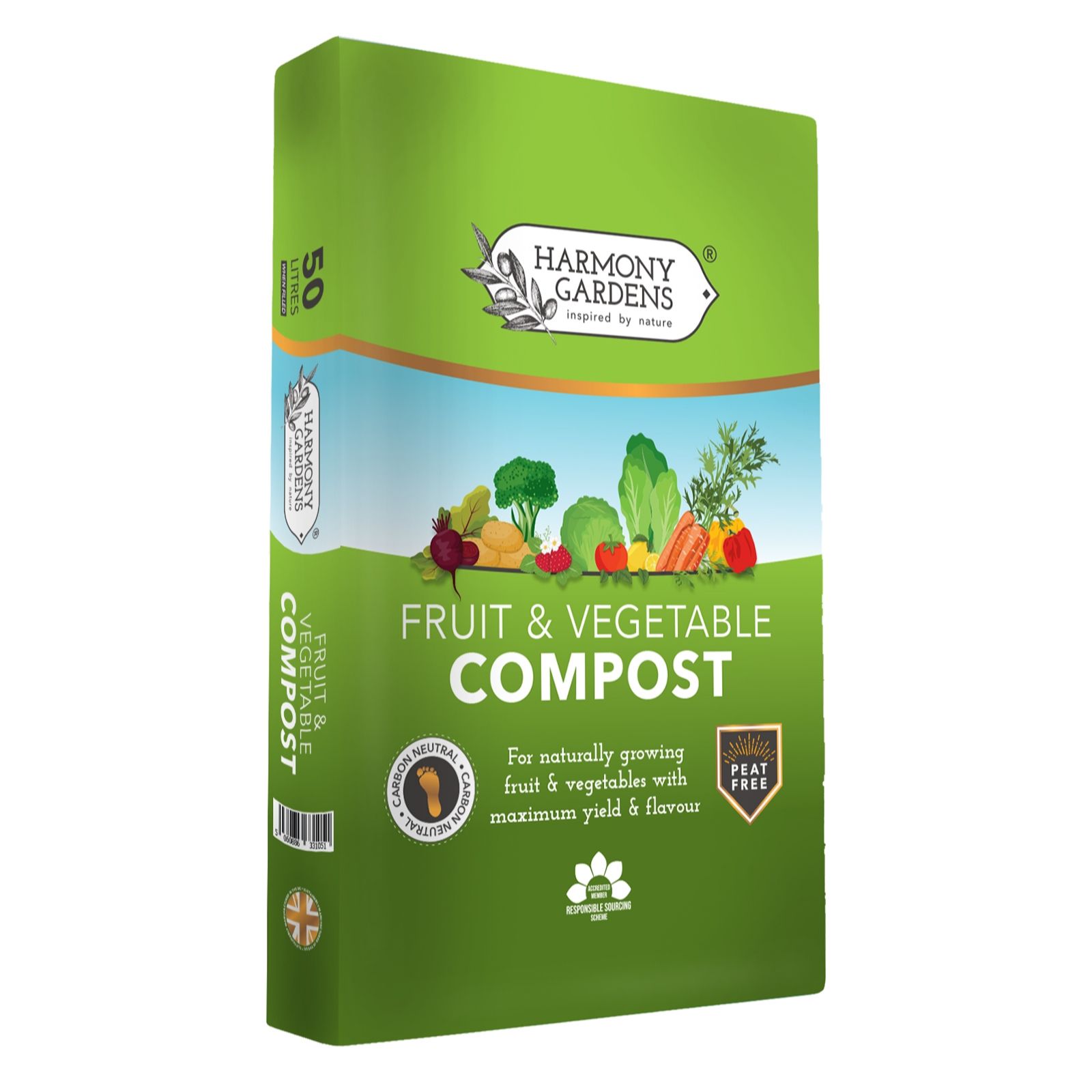 Harmony Gardens Fruit & Veg Compost 40 Litres QVC UK