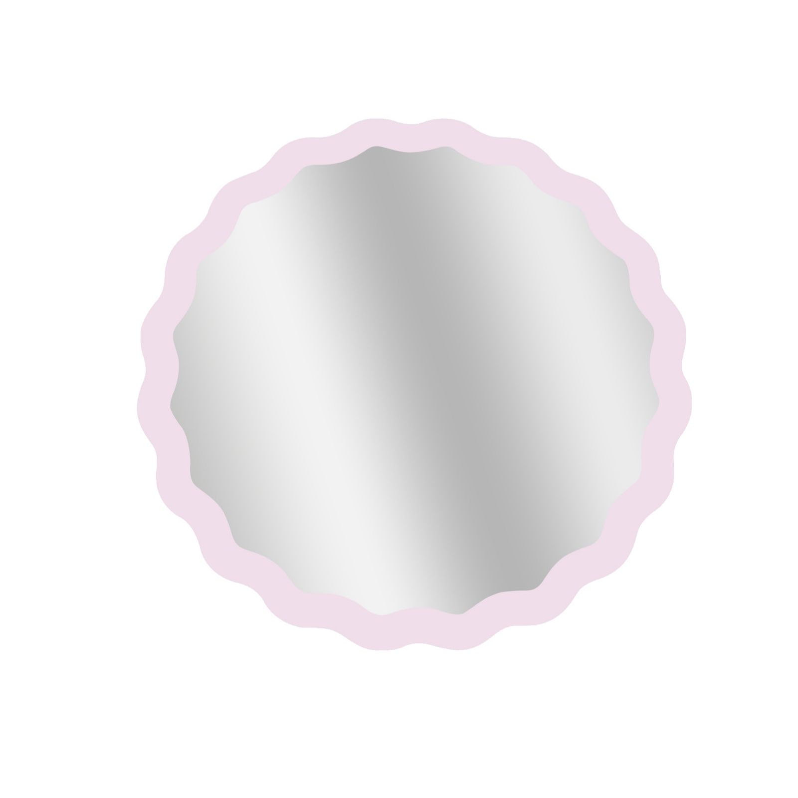 Garden Stories Sorbet Collection Wave Indoor Outdoor 60cm Round Metal Mirror